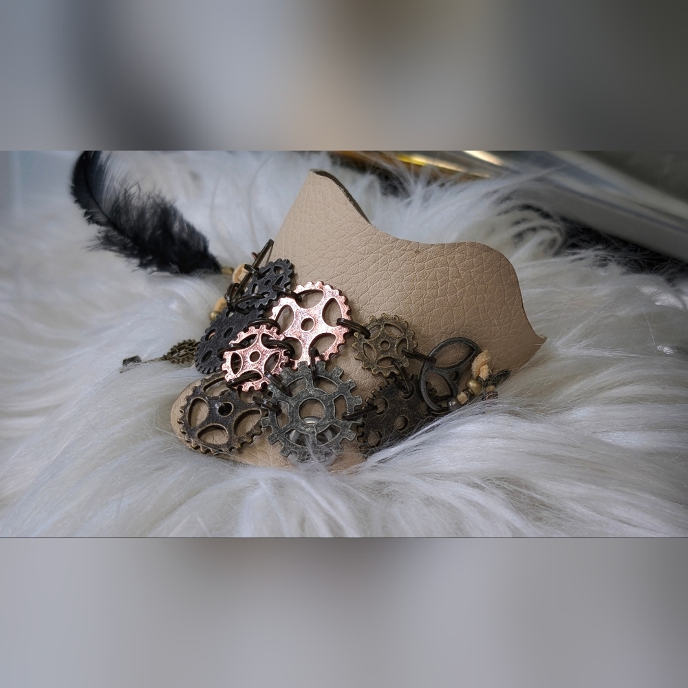 Handmade Leather Adjustable Steampunk Arm Wrist Cuff Bracelet